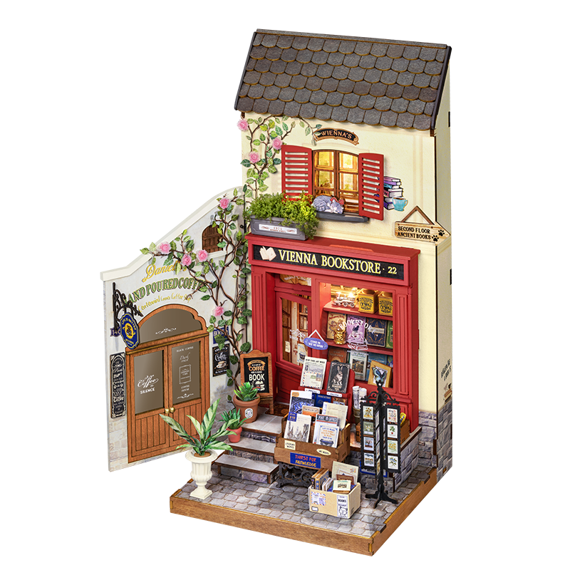 Rolife Vienna Bookstore DIY Miniature House DG182