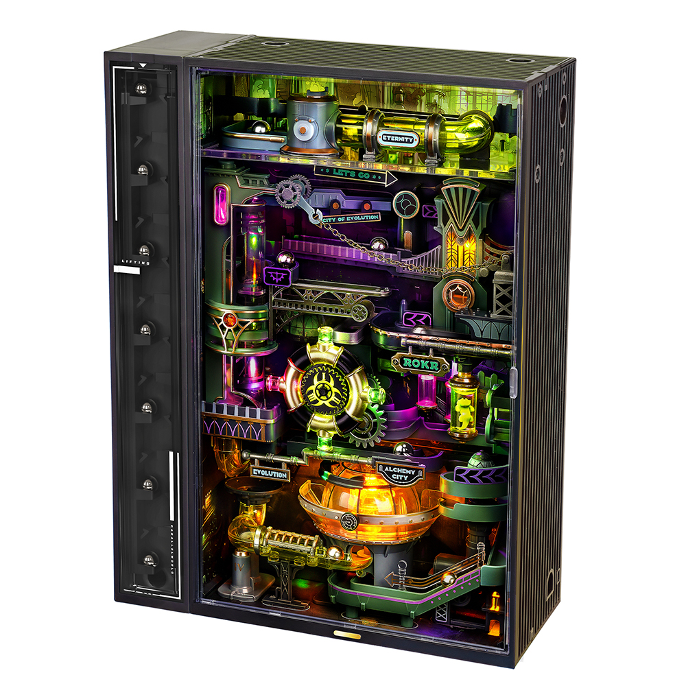 MR04S-main ROKR Alchemy City Marble Run Mechanical 3D Puzzle MR04S