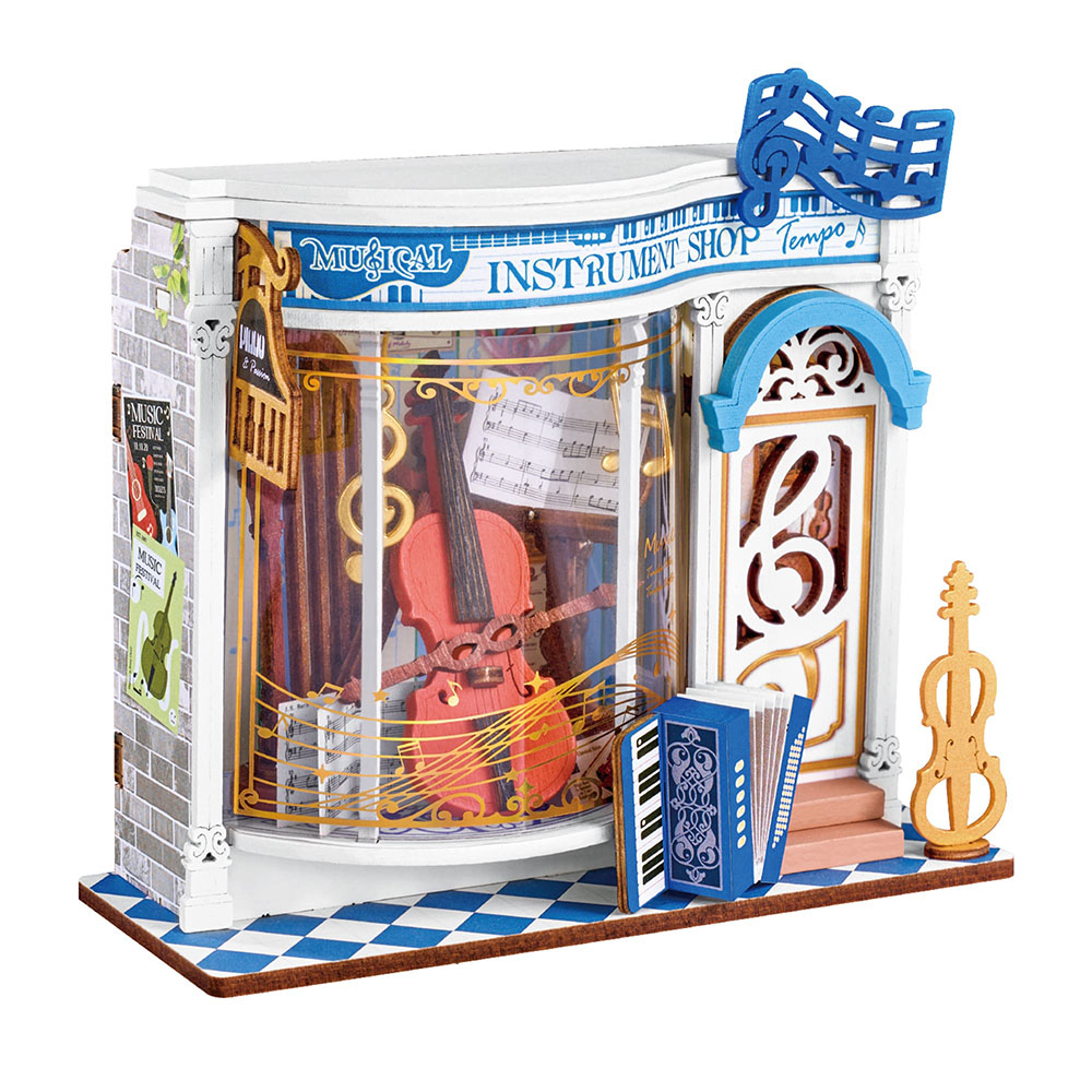 DS047-main Rolife Melody Instrument Shop DIY Miniature House DS047