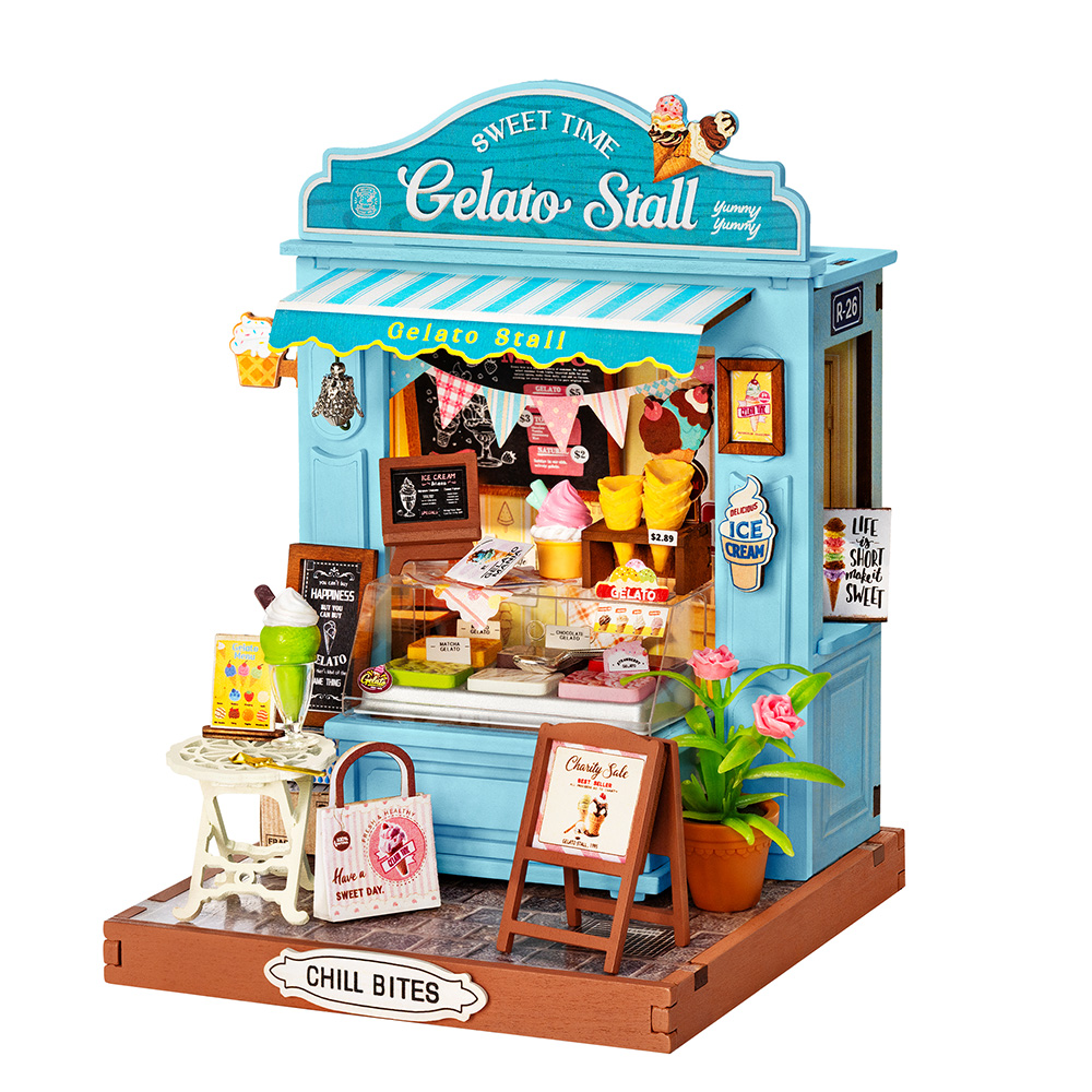 Rolife Gelato Stall DIY Miniature House DS052