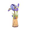 Rowood Purple Iris DIY Wooden Flower 3D Puzzle TW121