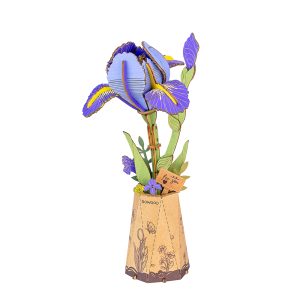 Rowood Purple Iris DIY Wooden Flower 3D Puzzle TW121