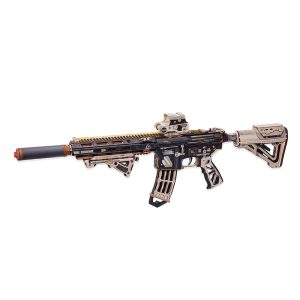 LQB02-main ROKR M416 Carbine Toy Gun 3D Wooden Puzzle LQB02