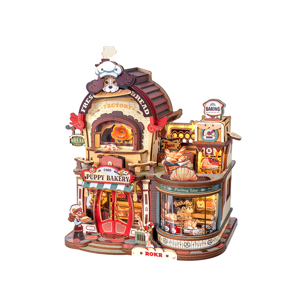 EAB03-main ROKR Dream Bread Factory Music Box Wooden 3D Puzzle EAB03