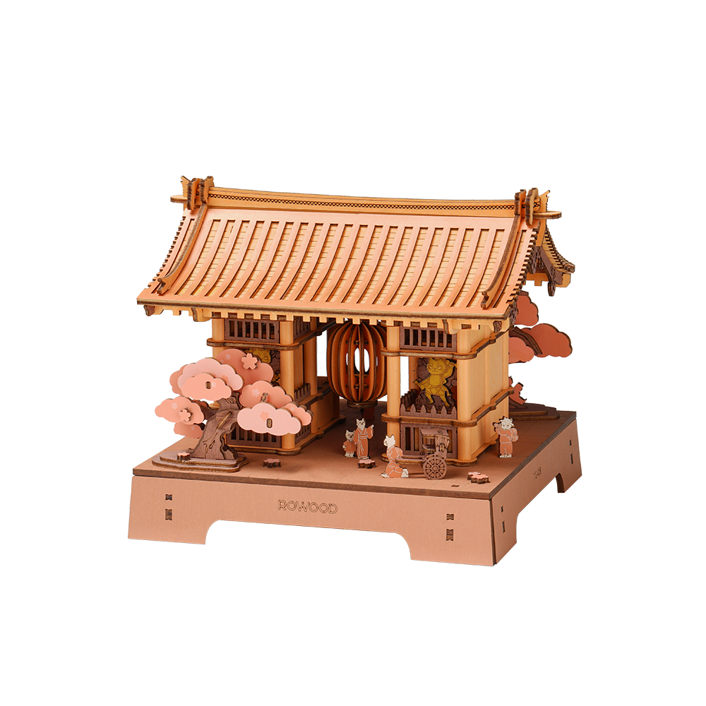 TGA08-main Rolife Sacred Sakura Temple 3D Wooden Puzzle TGA08