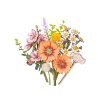 Rowood Pink Dahlia DIY Wooden Flower 3D Puzzle TWM51