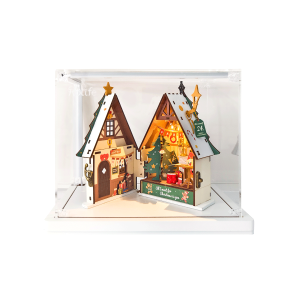 Hands Craft DIY Miniature House Kit Twinkling Christmas House Display Showcase DS036Z